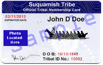 Suquamish Tribe ID Card - Front