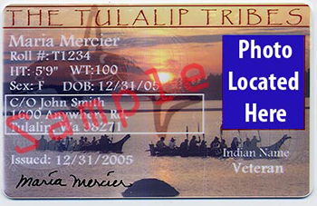 The Tulalip Tribes Tribal Identification Card - Front
