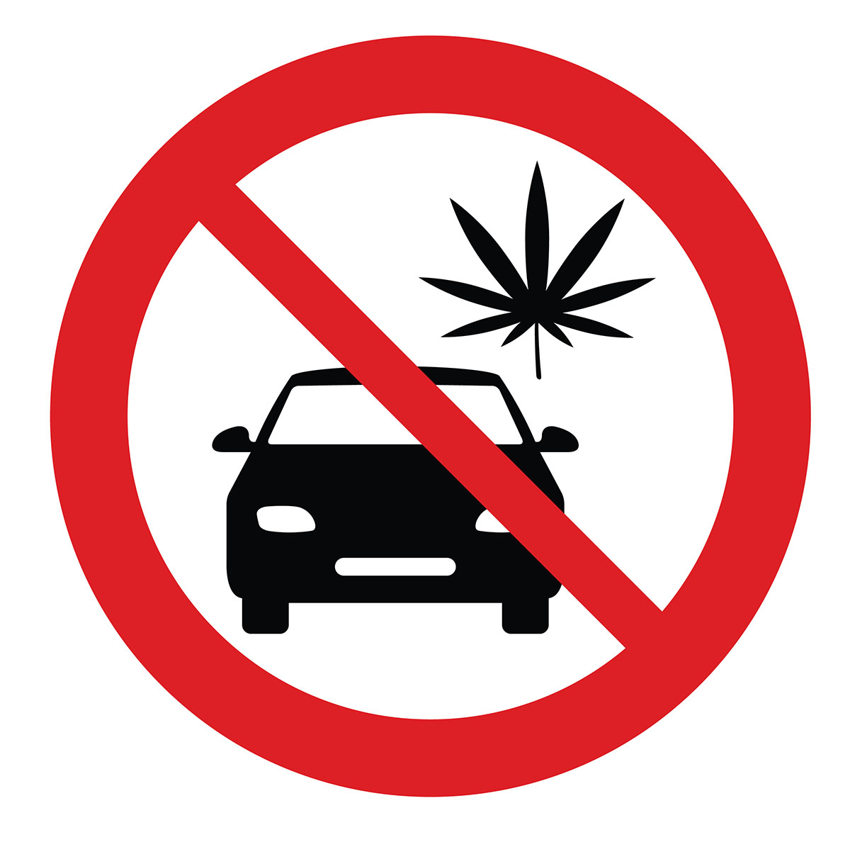 cannabis driving prohibited sign