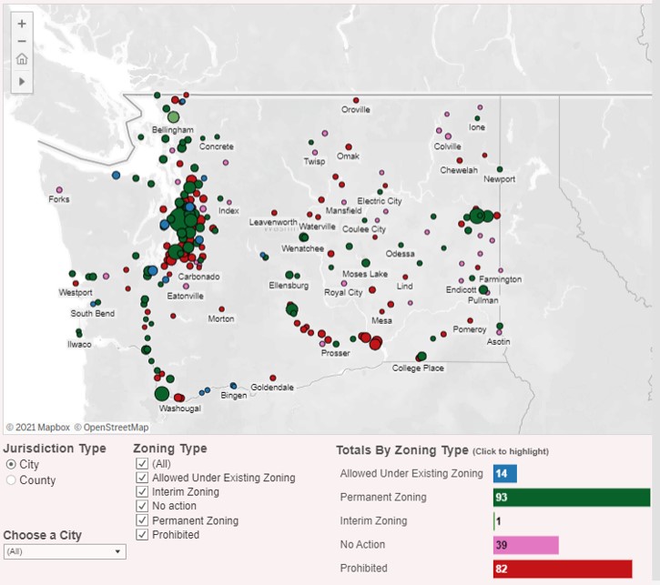 Washington State Zoning Map Land Use And Zoning | Washington State Liquor And Cannabis Board