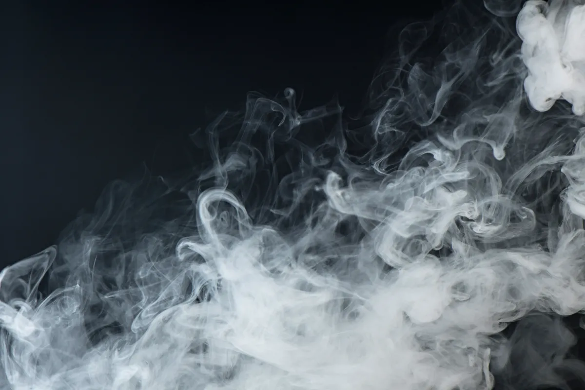 image of smoky vapor on a dark black background