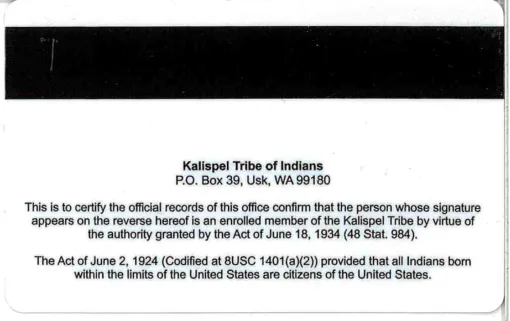 tribal-ID-Kalispel-Tribe Enhanced-Tribal-ID-Card-back2